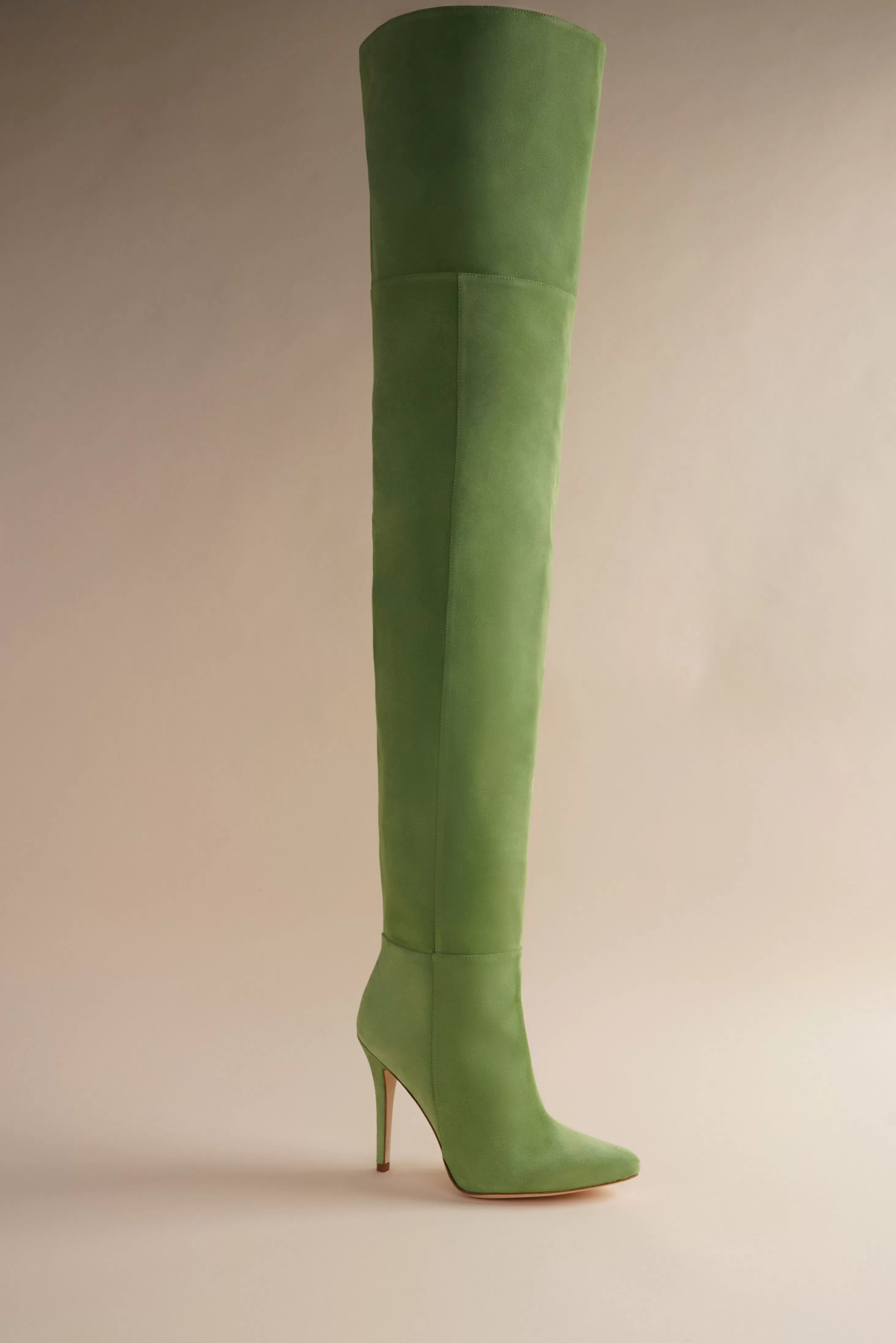 Allora OTK Boot in Cactus Green Suede