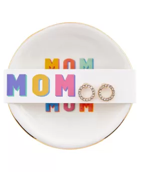 Trinket Tray & Earring Set - Mom Mom Mom